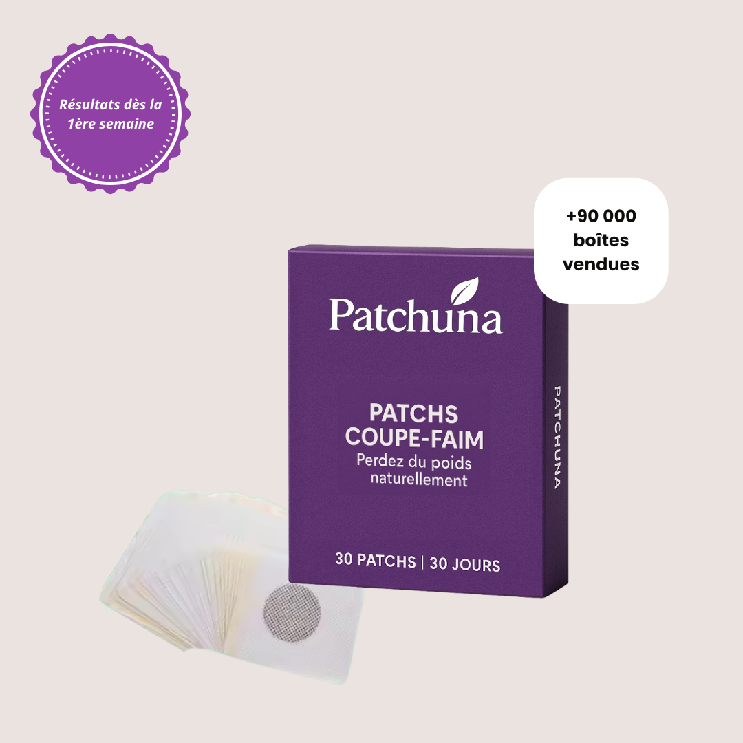 Patch coupe-faim Patchuna utilisé comme complément dans une perte de poids douce